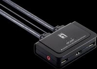 LEVELONE KVM0290 - 2-Port Kabel KVM Switch, HDMI, USB, Audio