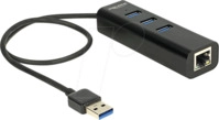 DELOCK 62653 - Delock USB 5 Gbps Hub 3 Port + 1 Port Gbit LAN
