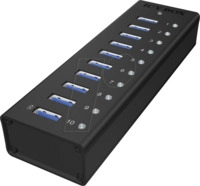 ICY IB-AC6110 - USB 3.0 10-Port Hub, Aluminium