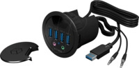 ICY IB-HUB1403A - USB 3.0 Typ-A 4 Port Desk-Hub + Audio