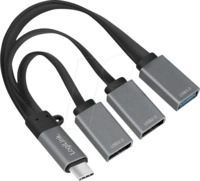 LOGILINK UA0315 - USB-C&trade; Hub, 2x USB 2.0 A-Buchse + 1x USB 3.0 A-Buchse