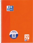 OXFORD 100050360 - Collegeblock A4+ liniert, Rand recht/links, 80 Blatt, gelocht