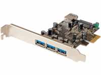 ST PEXUSB3S42 - PCIe Karte, 3 intern 1 extern Port USB 3.0, Low Profile
