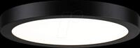PLM 70984 - Aufbauleuchte, Panel Abia, 22 W, 2200 lm, 2700 K, rund, schwarz