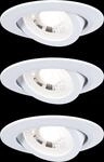 PLM 93388 - Einbauleuchte, 4,8 W, 3000 K, 70&deg;, rund, wei&szlig; matt, 3er Set