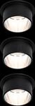 PLM 93383 - Einbauleuchte Gil, 3 x 6 W, 470 lm, 2700 K, schwarz matt/eisen