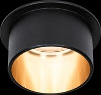 PLM 93378 - Einbauleuchte Gil, 1 x 6 W, 470 lm, 2700 K, schwarz matt/gold