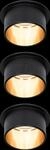 PLM 93379 - Einbauleuchte Gil, 3 x 6 W, 470 lm, 2700 K, schwarz matt/gold