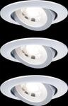 PLM 92986 - Einbauleuchte, 4,8 W, 3000 K, 70&deg;, rund, chrom matt, 3er Set