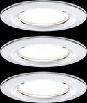 PLM 93445 - Einbauleuchte Nova starr, GU10, 3x6,5 W, 2700 K, rund, chrom