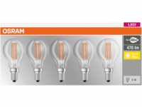 OSR 405807509066 - LED-Lampe BASE E14, 4 W, 470 lm, 2700 K, Filament, 5er-Pack