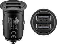 GOOBAY 71897 - USB-Ladeger&auml;t, 5 V, 4800 mA, Kfz, 2 USB-Ports