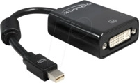 DELOCK 65098 - DisplayPort Adapter, Mini DP Stecker auf DVI 24+5 Buchse