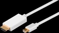 GOOBAY 52860 - mini DP 1.2 St. auf HDMI A St., 1 m, wei&szlig;