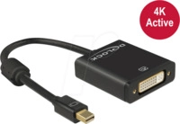 DELOCK 62603 - DisplayPort Adapter, Mini DP 1.2 Stecker auf DVI 24+5 Buchse