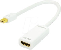 LOGILINK CV0036A - DisplayPort Adapter, Mini DP Stecker auf HDMI Buchse