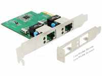 DELOCK 89999 - Netzwerkkarte, PCIe,Gigabit Ethernet, 2x RJ45