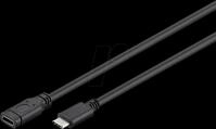 GOOBAY 45393 - USB 5 Gb/s Typ-C SuperSpeed Kabel 1 m, schwarz