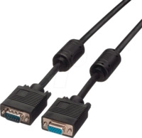 ROLINE 11045353 - VGA Monitor Kabel 15-pol Verl&auml;ngerung, Ferrit., 3 m