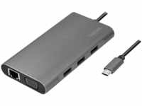 LOGILINK UA0383 - Dockingstation, USB 3.2 USB-C, HDMI, VGA, microSD/SD