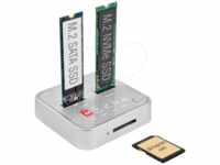 DELOCK 64138 - Docking- und Kopierstation 2x M.2 - 1x SATA, 1x NMVe SSD, CR, US