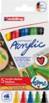 EDDING 5100/5V - Acrylmarker, 2 mm - 3 mm, sortiert, 5er Pack