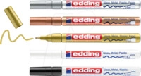 EDDING GLM751-5 - Glanzlackmarker, 1-2 mm, 5er-Set