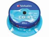 VERBATIM 43432 - CD-R, Extra Protection, 700 MB, 52x, 25er Pack Spindel