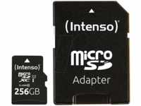 INTENSO 3424492 - MicroSDXC-Speicherkarte 256GB, Intenso Class 10, UHS-1