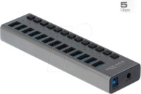 DELOCK 63738 - Externer SuperSpeed USB Hub mit 13 Ports + Schalter