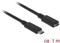 DELOCK 85533 - Delock Kabel USB 5 Gb/s C-Stecker > C-Buchse schwarz 1,0 m