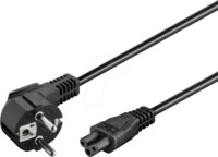 GOOBAY 44877 - Netzkabel, Schutzkontaktstecker, gew, 3 m, schw, C5