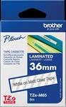 P-TOUCH TZEM65 - laminiertes Schriftband, wei&szlig; auf transparent matt, 36mm