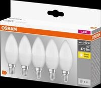 OSR 075184411 - LED-Lampe BASE RETRO E14, 5,5 W, 470 lm, 2700 K, 5er-Pack