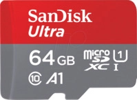 SDSQUAB064GGN6MA - MicroSDHX-Speicherkarte, 64GB SDSQUAB064GGN6MA - MicroSDHX-Speicherkarte, 64GB