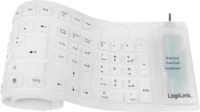 LOGILINK ID0018A - Tastatur, USB + PS/2, flexibel, wei&szlig;