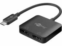 GOOBAY 60172 - Adapter USB C > 1x DP, 1x HDMI, 4K@60 Hz, 12 cm