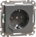 WISER 2380-0414 - Steckdose, 1-fach, anthrazit, matt, Zigbee