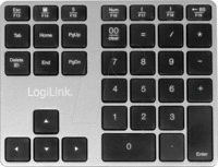 LOGILINK ID0187 - Nummerblock, Bluetooth, Pfeiltasten, Aluminium