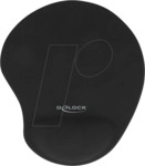 DELOCK 12040 - Mauspad, mit Handballenauflage, schwarz