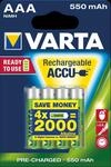 VAR R2U 4X550 - NiMh Akku, AAA (Micro), 550 mAh, 4er-Pack