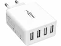 ANS 1001-0113 - USB-Ladegerät HC430, 30 W, 5 V, 3000 mA, 4-Port, weiß