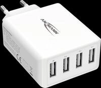 ANS 1001-0113 - USB-Ladeger&auml;t HC430, 30 W, 5 V, 3000 mA, 4-Port, wei&szlig;