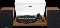 LENCO LS-480WD - Plattenspieler, Bluetooth, inkl. 2 Lautsprecher, holz