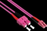 GC LW-801LS4 - Patchkabel LWL Duplex OM4 50/125&micro; LC/SC, 1 m, violett