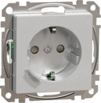 WISER 2380-0460 - Steckdose, 1-fach, edelstahl, gl&auml;nzend, Zigbee