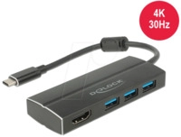 DELOCK 63931 - Adapter USB 3.0 Type-C > 3x USB-A + HDMI-A