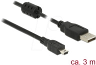 DELOCK 84915 - Delock Kabel USB 2.0 A Stecker > Mini-B Stecker 3,0 m