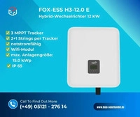 FOXESS 9888138 - FOX ESS H3 Solar Hybrid Wechselrichter, 12 kW, 3-PH,0% MwSt.