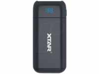 XTAR PB2 SW - Ladegerät, Li-Ion, mobil , 2 slot, Micro USB, schwarz